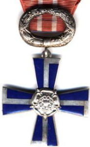 Крест Свободы IV-класса для гражданских лиц, за военные заслуги в военное время,  1938г