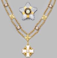Большой крест ордена Финской Белой Розы на цепи со звездой, поздний тип