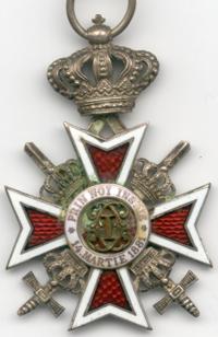 Рыцарский Крест с Мечами ордена Румынской Короны обр. 1932 г