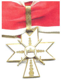 Знак ордена   Короны   короля Звонимира 1-й ст (аверс)